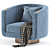 Luxurious Velvet Armchair 3D model small image 2