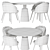 Elegant Eichholtz Chloe & Genova Dining Table 3D model small image 4