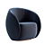 Title: Elegant DOT Armchair - Superior Comfort & Style 3D model small image 4