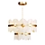 Elegant Chandelier with Marble Plates 3D model small image 4