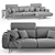 Modern Corner Sofa: Egoitaliano Gloria 3D model small image 5