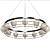 Sleek 12-Light Carcass Pendant 3D model small image 1