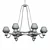 Sleek Glass Ceiling Chandelier 3D model small image 2