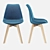Frankfurt Velvet Chair: Elegant and Comfortable 3D model small image 5