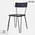 Stylish Wood and Metal Chair 3D model small image 1