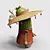 Desert Cowboy Cactus Figurine 3D model small image 4