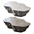 Stylish Stone Coffee Table 3D model small image 1