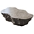 Stylish Stone Coffee Table 3D model small image 3