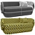 Dazzle in Dyor: Smania Sofa 3D model small image 3