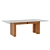 Modern Wood and Glass Dining Table 3D model small image 1