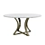 Marble Top Dining Table: Elegant and Sleek 3D model small image 1