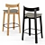 Modern and Compact Nora Counter Chair 3D model small image 2