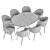  Elegant La Fontain Dining Chair and Astra Table Set 3D model small image 6