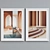 Modern Pool Interior Picture Frame Set 3D model small image 3