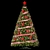 Festive Green Christmas Tree 3D model small image 5