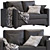 Sleek Bekkseda Leather Sofa 3D model small image 1