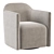Blu Dot About Face Swivel Chair - Modern Velvet Lounge Seating 3D model small image 1