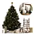 Festive Christmas Decoration Set 3D model small image 1