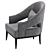 Luxury PERULA Armchair: Elegant and Comfortable 3D model small image 2