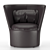 Luxurious Dark Green Fabric Armchair 3D model small image 6