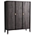 Versatile City Wardrobe with 3 Fronts - Ultimate Storage Solution 3D model small image 1