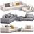 Elegant Hamilton Sofa by Minotti 3D model small image 4