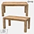 LoftDesigne 60422 Pine Table - Rustic Charm for Your Space 3D model small image 1