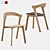 BOK Oak Dining Chair: Contemporary Seating 3D model small image 1