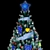 Christmas Blue Tree 2: Festive Decor with Gifts & Lantern 3D model small image 3