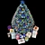 Christmas Blue Tree 2: Festive Decor with Gifts & Lantern 3D model small image 5