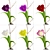 Elegant Decorative Floral Set 3D model small image 2