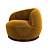 District Eight Modern Orbit Armchair 3D model small image 1