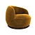 District Eight Modern Orbit Armchair 3D model small image 2