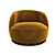 District Eight Modern Orbit Armchair 3D model small image 3