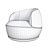 District Eight Modern Orbit Armchair 3D model small image 6