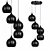 Lyric Cluster Pendant Light - Modern Moment's 5-Flame Lighting 3D model small image 1