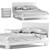 Solid Oak Lausanne Loft Bed 3D model small image 2