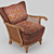 Cozy Wicker Armchair 3D model small image 1