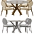 Elegant Eichholtz Scribe Dining Table 3D model small image 3