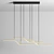 Black Gold LED Pendant Light: Modern Kitchen Island Illumination 3D model small image 2