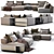 Modern Westside Sofa for Stylish Comfort 3D model small image 1