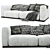 Modern Lario Flexform Double Sofa 3D model small image 8