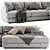 Modern West Elm Haven Double Wide Sofa 3D model small image 3