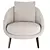 LIDO Fabric Chair: Modern Elegance for Your Home 3D model small image 2