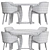 Potocco Concha Dining Set: Modern Elegance in Every Bite! 3D model small image 4