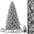 Snowy Splendor: White and Gold Christmas Tree 3D model small image 4