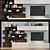 Modern Sectional TV Wall Unit 3D model small image 1