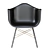 Modern Black Eames Style Dining Chair 3D model small image 2