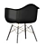 Modern Black Eames Style Dining Chair 3D model small image 4