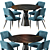 Elegant Cipria & Turner Dining Table 3D model small image 2